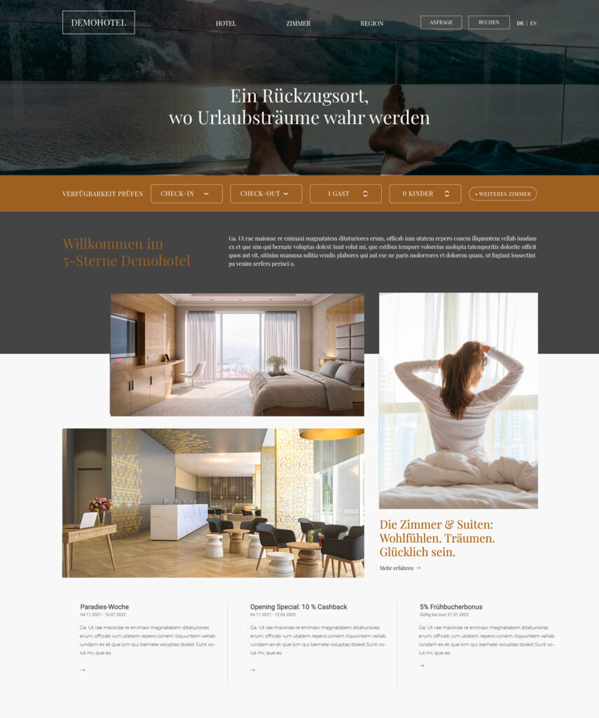 Hotel Website Design 1