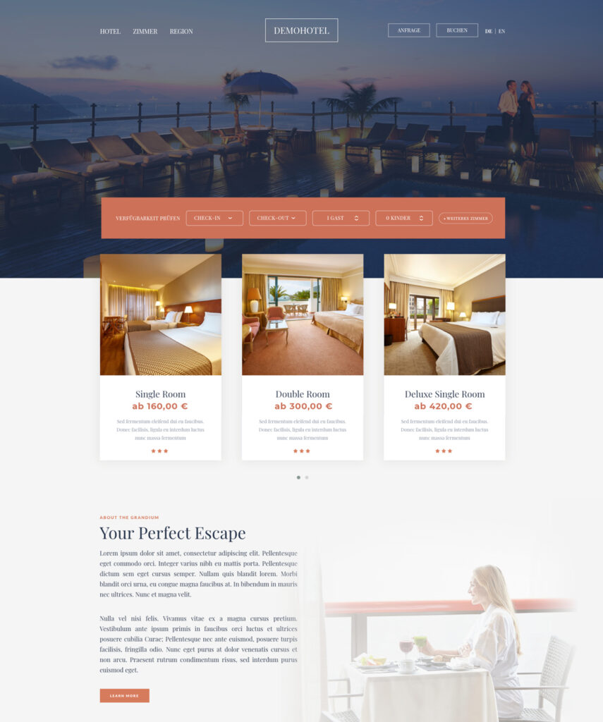 Hotel Website Design 3